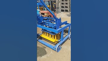 small movable 6 inch concrete hollow blocks making machine with diesel engine driven #buildingblocks