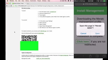 Meraki Systems Manager - Enroll an iPhone