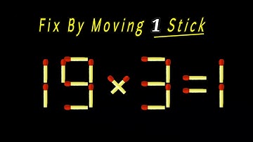 Logic Puzzle | Fix The Equation by moving 1 stick | Matchstick Puzzle | thony official