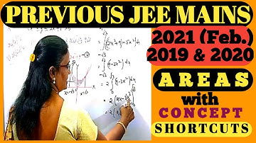 PREVIOUS JEE MAINS 2021(Feb),2020 & 2019- Areas with Shortcuts MATHS SUPER TIPS AND TRICKS- LAKSHMI
