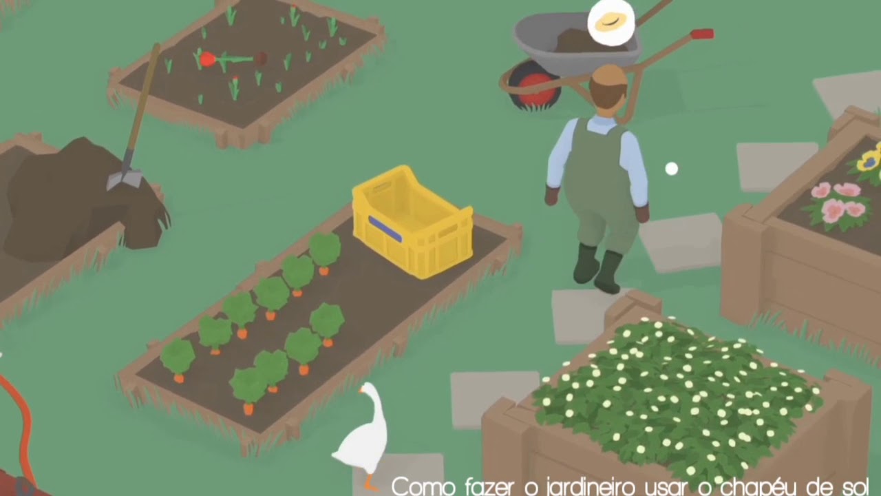 O ganso bagunceiro no jardim e o jardineiro atrapalhado - UNTITLED GOOSE  GAME 