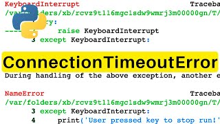 ConnectionTimeoutError | Python | Tutorial Net Worth