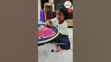 7 years baby doing aari work 😱