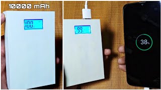 How To Make 10000mAh Display Power bank At Home | DIY Power bank 1 - 2.1 Amp | By - CreativeShivaji