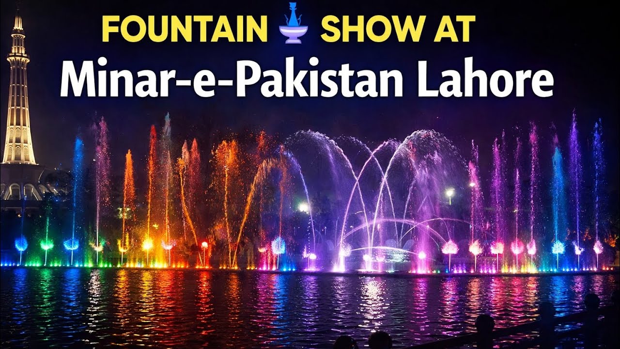 Fountain ⛲ show at Minare Pakistan🇵🇰 Lahore|amazing seen ♥️|Everyone subscribe my YouTube channel ✌️
