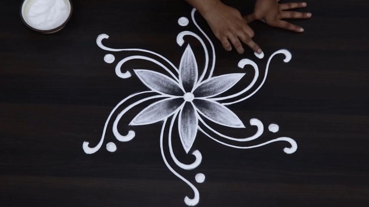 Latest Diwali Kolam with 3 dots | Deepavali Special Muggulu for Beginner | Easy 3x1 dots kolam