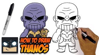 how to draw thanos the avengers step by step tutorial
