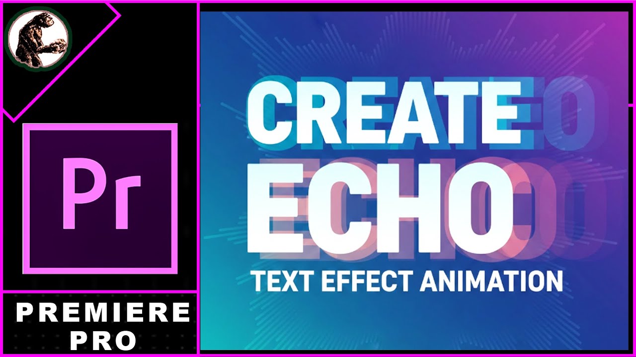 How to Create ECHO Text Effect ANIMATION In Premiere Pro - YouTube