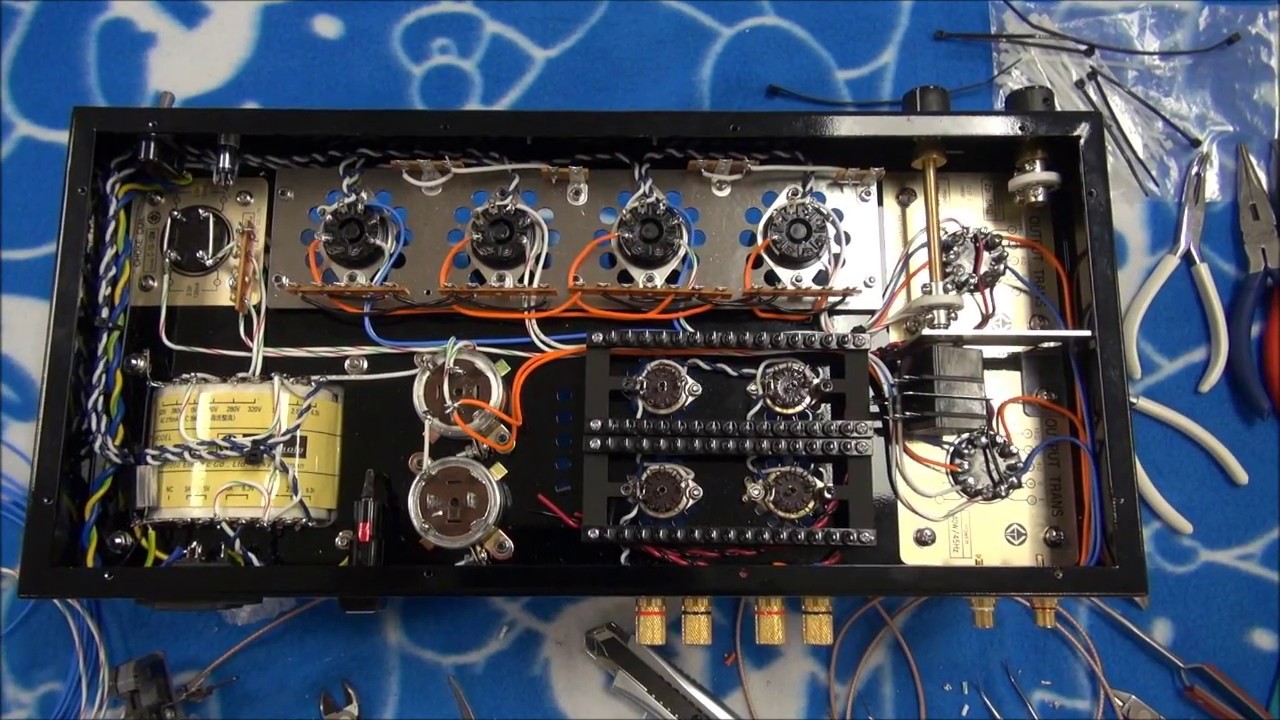 Home made tube amp♪~Point to point wiring(^^♪ - YouTube