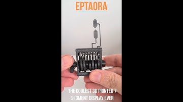 The coolest 7 segment display ever - 3D printed - Eptaora design