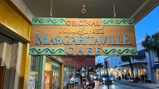 Eating at the Original Jimmy Buffett's Margaritaville Restaurant in Key West, Florida