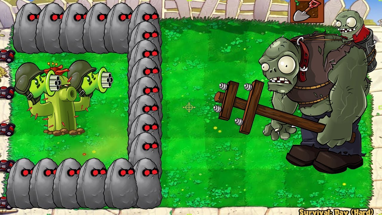 99 Gatling Pea Vs Cactus Vs 999 Giga Gargantuar - Plants vs Zombies ...