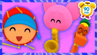 🎶  POCOYO in ENGLISH - Learn the Instruments [90 min] Full Episodes |VIDEOS and CARTOONS for KIDS
