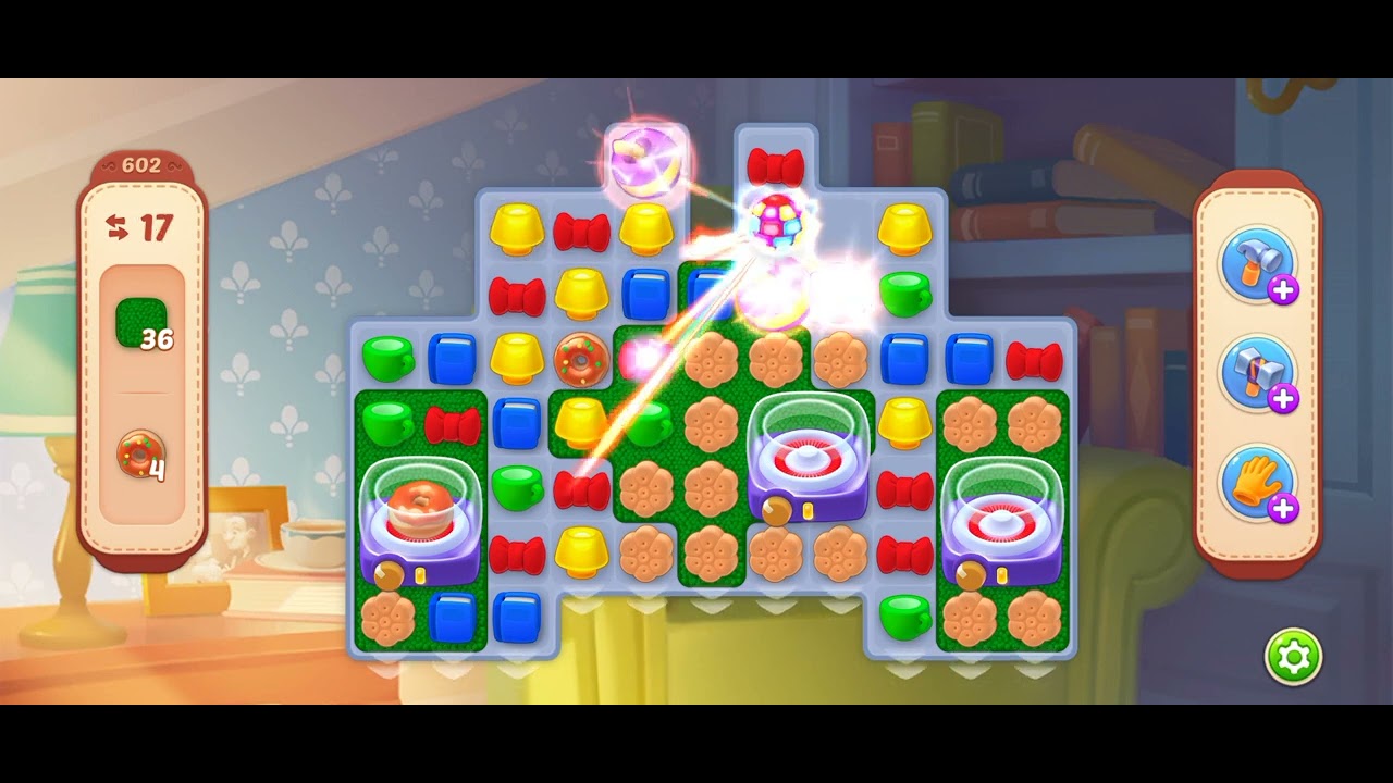 HomeScapes Level 602 Walkthrough Grass Donut Collectable 11 Moves