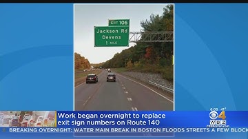 Massachusetts Starts Renumbering Highway Exit Signs