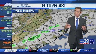 Cool and cloudy with spotty showers Wednesday