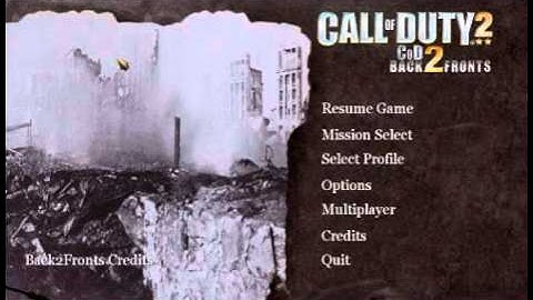CoD2 B2F Back2Fronts main menu (work in progress)