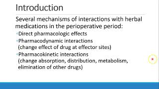 Pharmacology for Anesthesia   12 Herbal Part 1