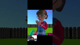 Scary Teacher 3D vs Squid Game Throw Balloon Mask Who Faster Running Challenge Tani Win #shorts