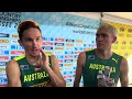 Jack Anstey and Olli Hoare after Australia wins relay gold at 2026 World XC