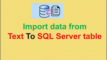 How to Import data from Text  to SQL Server table