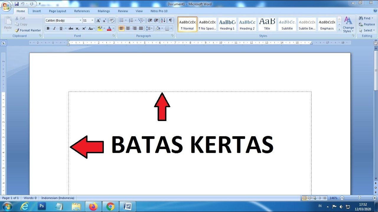CARA MEMUNCULKAN BATAS GARIS KERTAS DI WORD 