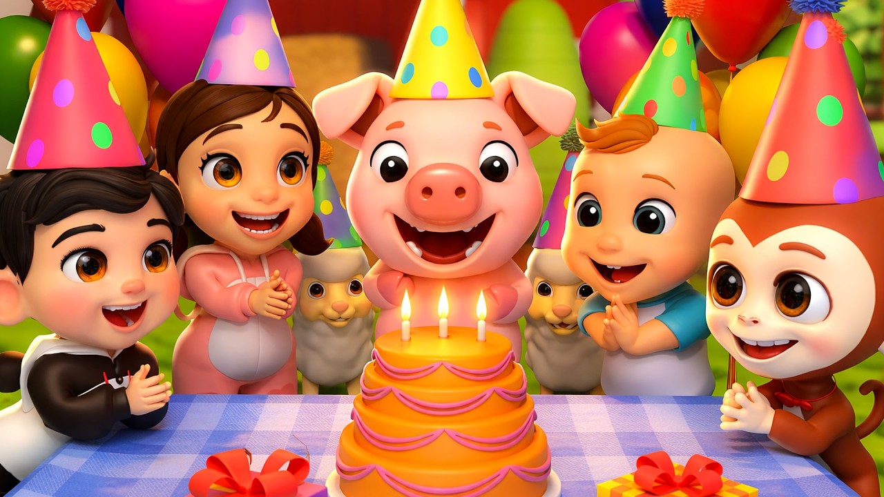 LIVE Kids Birthday Party Fun on Old MacDonald's Farm with Animals LuLu Melon Newborn Children Rhymes