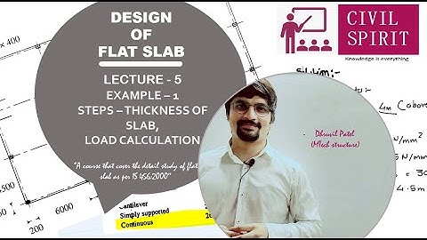 Example of Design of Flat slab without drop and column head