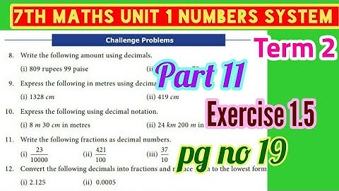 7th Std Maths- Unit 1 Numbers system-Exercise 1.5 challenging problems