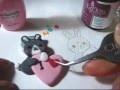 Tutorial of the making motif of the rabbit by  using Acrylic