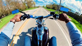 Pure V-Twin Exhaust Noise  on my Harley Dyna