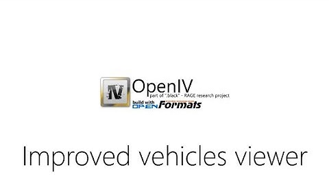 OpenIV: Improved vehicles viewer