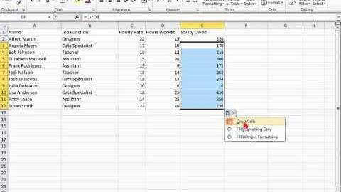 Excel 2010 Tutorial: Basic Formulas