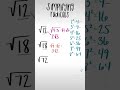 Simplifying Square Roots / Radicals #Shorts