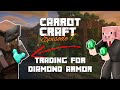 CarrotCraft: Episode 7 - Full Diamond Armor from TRADING | Minecraft Survival Let's Play