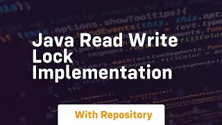 java read write lock implementation