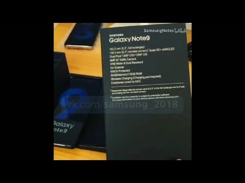 Samsung Galaxy Note 9 Unboxing Video