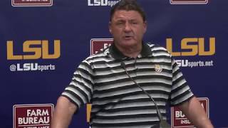LSU HC Ed Orgeron Talks Preparations for No. 7 Auburn | FULL PRESSER 9.10.18