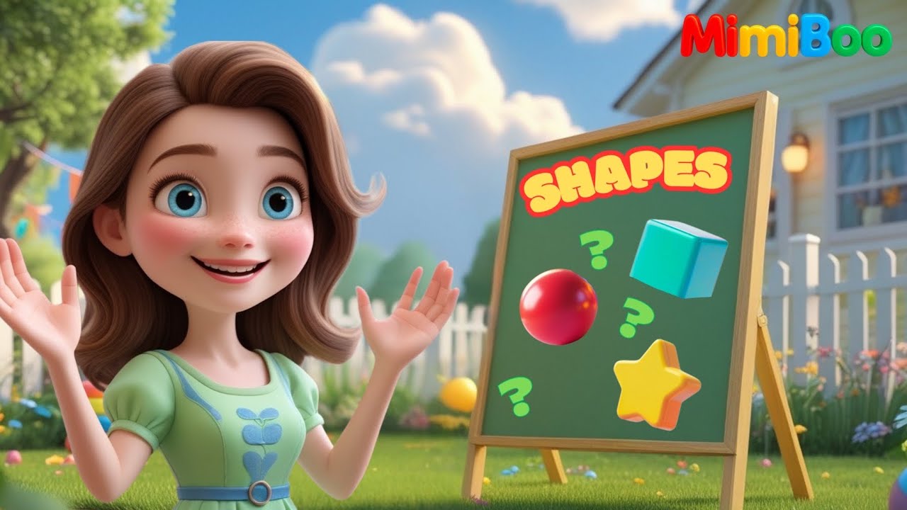 Shapes Song for Kids | Learn Shapes with Mimi & Boo | @Mimiboo-Sp nursery rhymes & kids songs