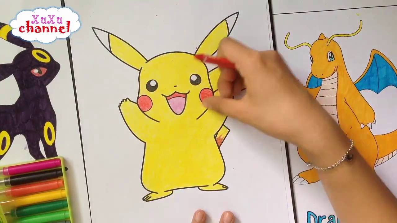 200 Tranh tô màu Pikachu cute dễ thương đẹp và đáng yêu  TH Điện Biên  Đông