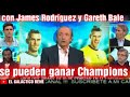 Josep pedrerol con James Rodríguez y Gareth Bale se Ganan Champions