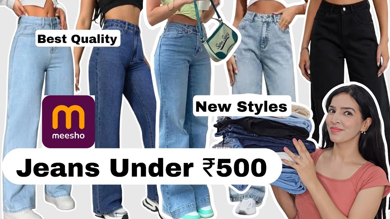 Meesho Jeans haul under 500 😍 | Meesho High Waist Jeans Haul 