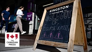 Canadians gather along path of the total solar eclipse