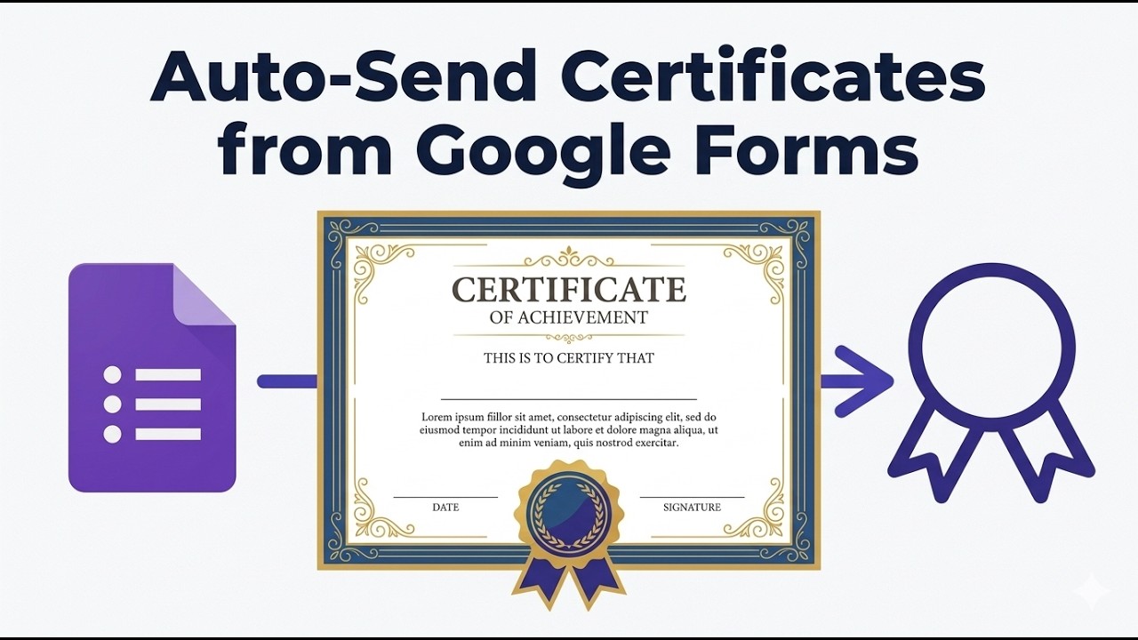 How to Auto-Send Certificates from Google Forms (Step-by-Step) - YouTube