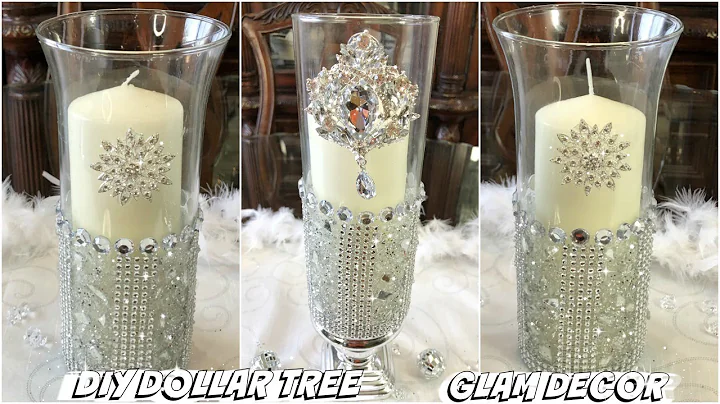 DOLLAR TREE GLAM WINTER WEDDING CANDLE HOLDER CENTERPIECE | WINTER WONDERLAND DECOR | HOME DECOR