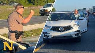 Impatient Driver Tries to Outsmart Traffic and Instantly Regrets It 😅