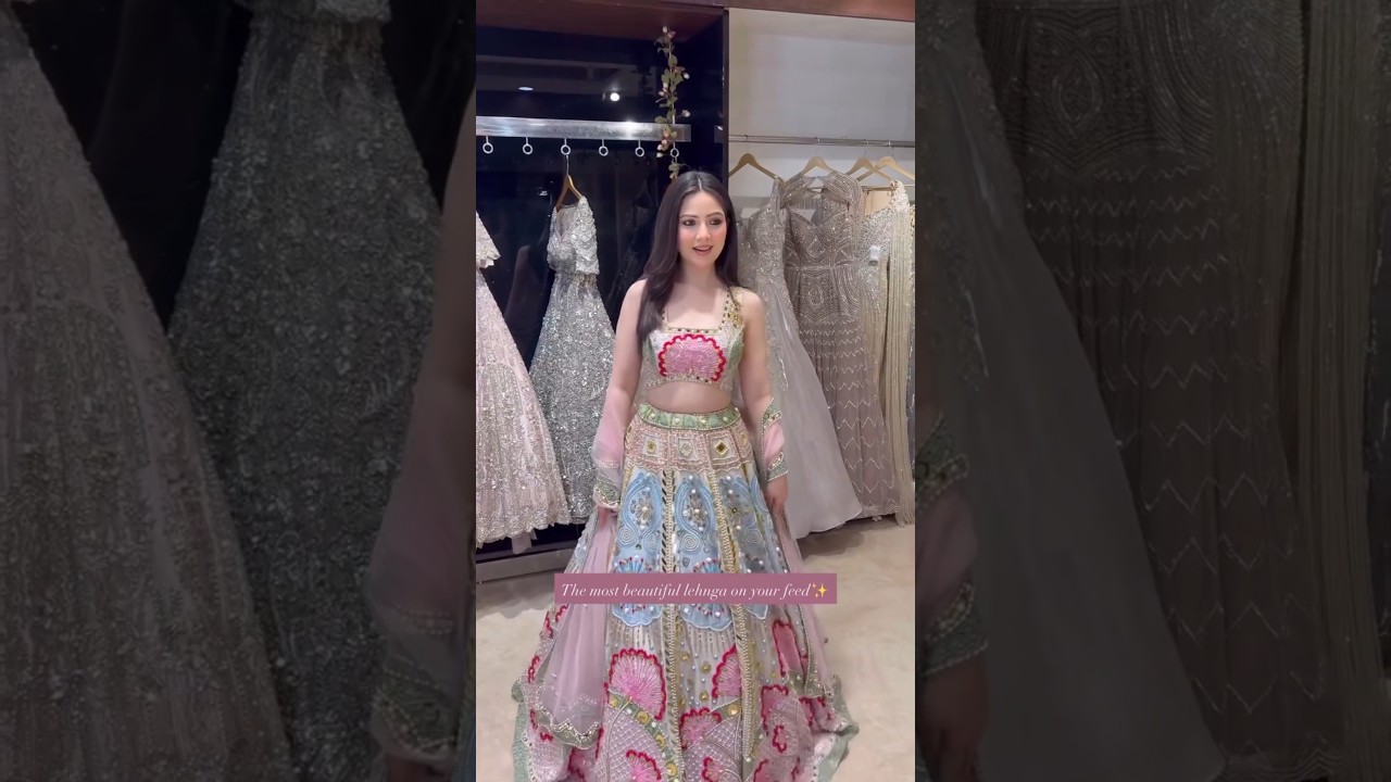 Beautiful designer partywear latest fancy lehenga 