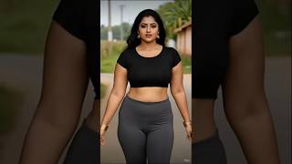 Elegant Black Crop Top Look Leggings Fresh Outdoor Fashi