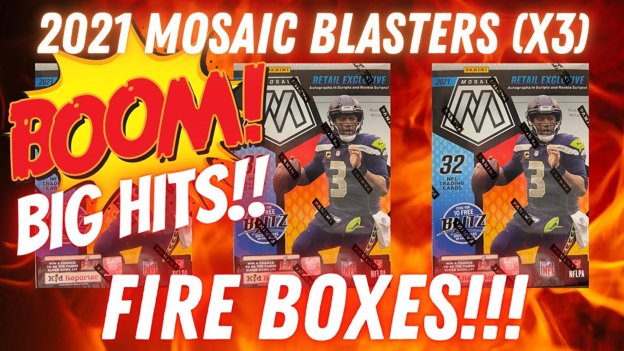 FIRE BOXES! 2021 Mosaic Football Blaster Box (X3). BIG Hits!!!