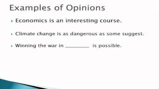 Differentiating Fact from Opinion